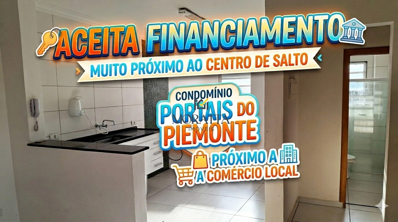 Apartamento com 2 dormitórios à venda, 53 m² por R$ 235.000 - Residencial Portais do Piemonte - Salto/SP