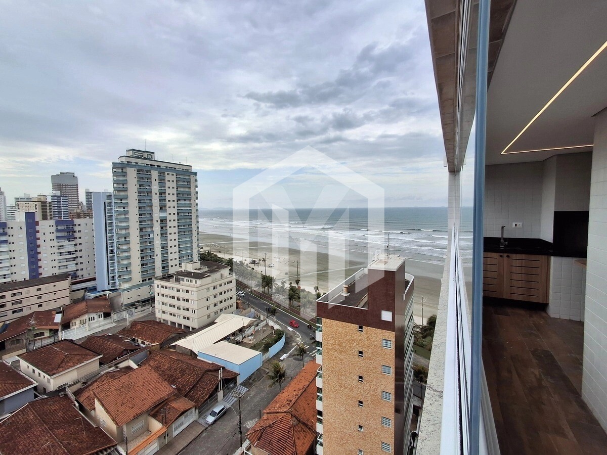 Apartamento de 2 dormitórios com suíte, vista para o mar e lazer completo no Caiçara, Praia Grande