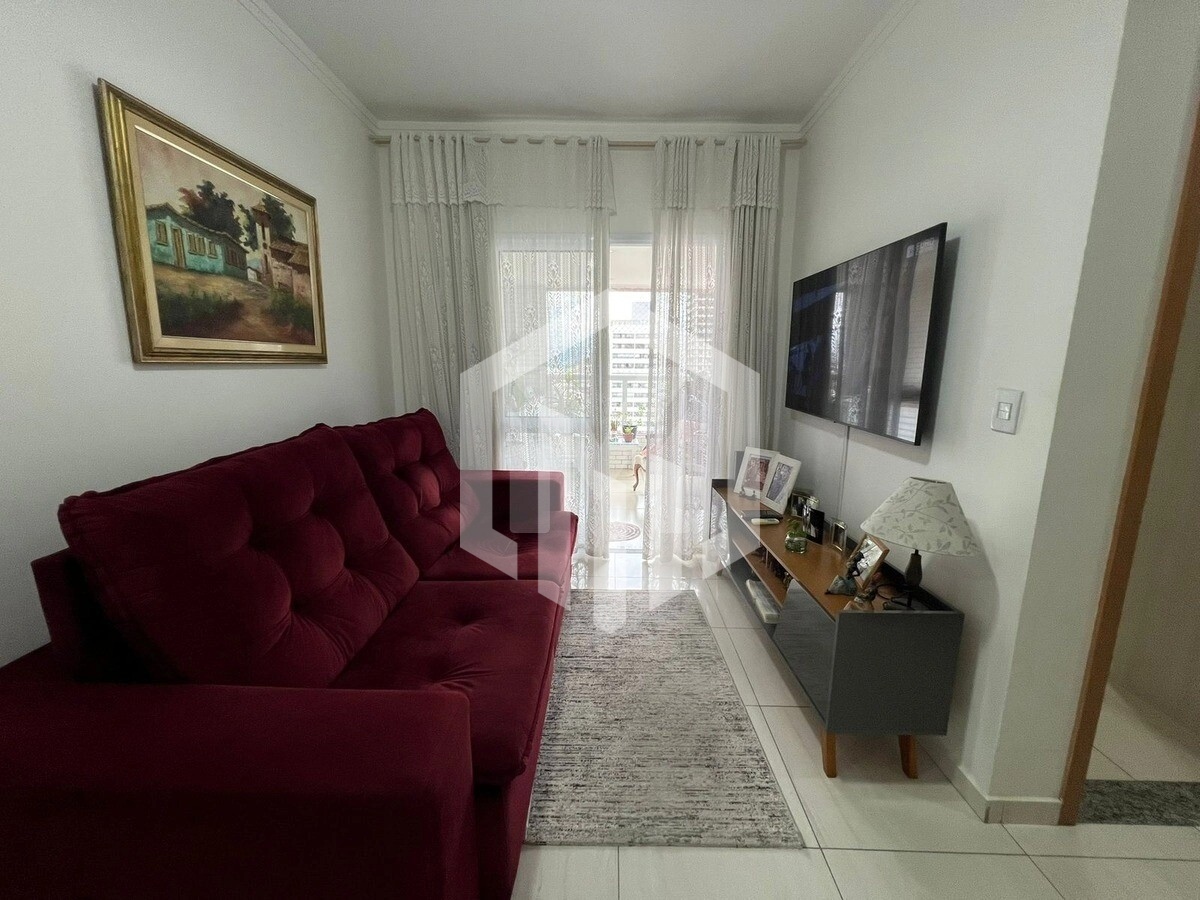 Apartamento de 60 m² na Guilhermina, Praia Grande, com 1 dormitório, vaga de garagem e lazer complet