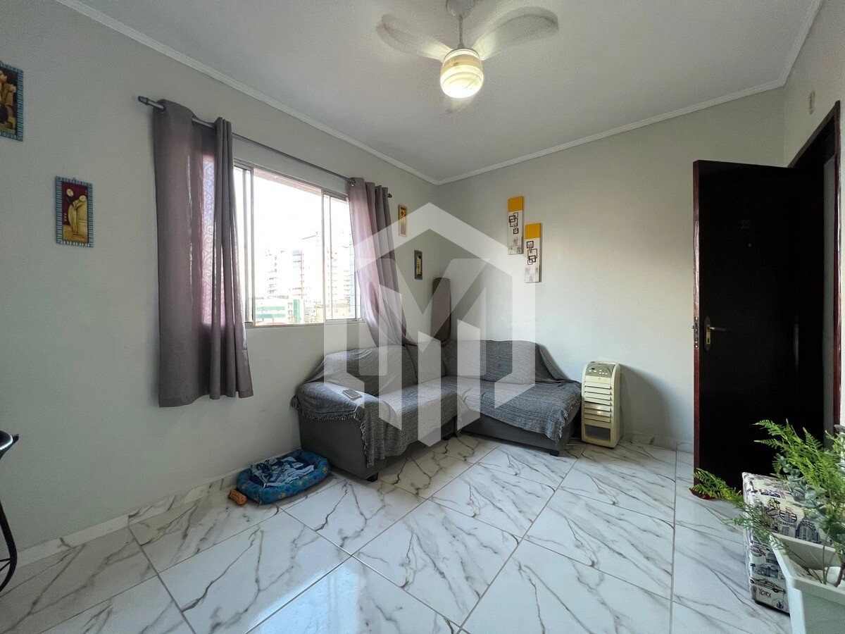 Apartamento de 1 dormitório a 150m do mar na Vila Caiçara, Praia Grande