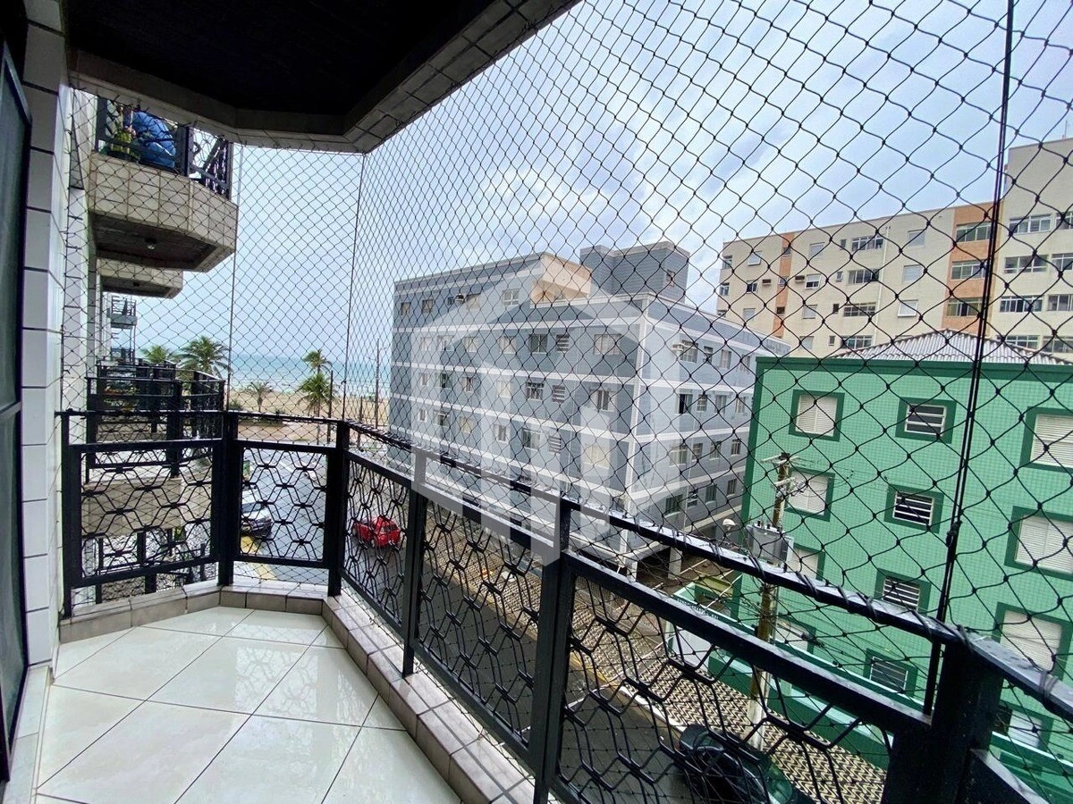 Apartamento de 117m² com vista para o mar na Ocian, Praia Grande, 3 dormitórios, suíte, varanda e ga