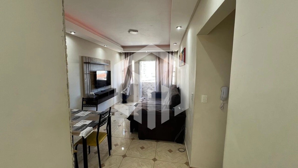 Apartamento de 53 m² com 1 vaga no Boqueirão, Praia Grande, aceita financiamento
