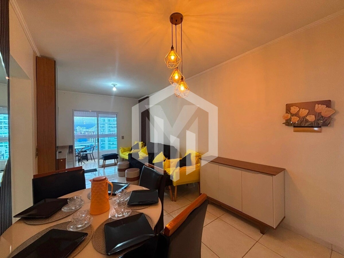 Apartamento mobiliado de 78m² com 2 suítes e varanda gourmet no Canto do Forte, Praia Grande