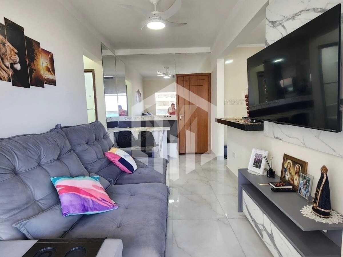 Apartamento com vista mar na Tupi com 2 dormitórios, 1 suíte e vaga em Praia Grande