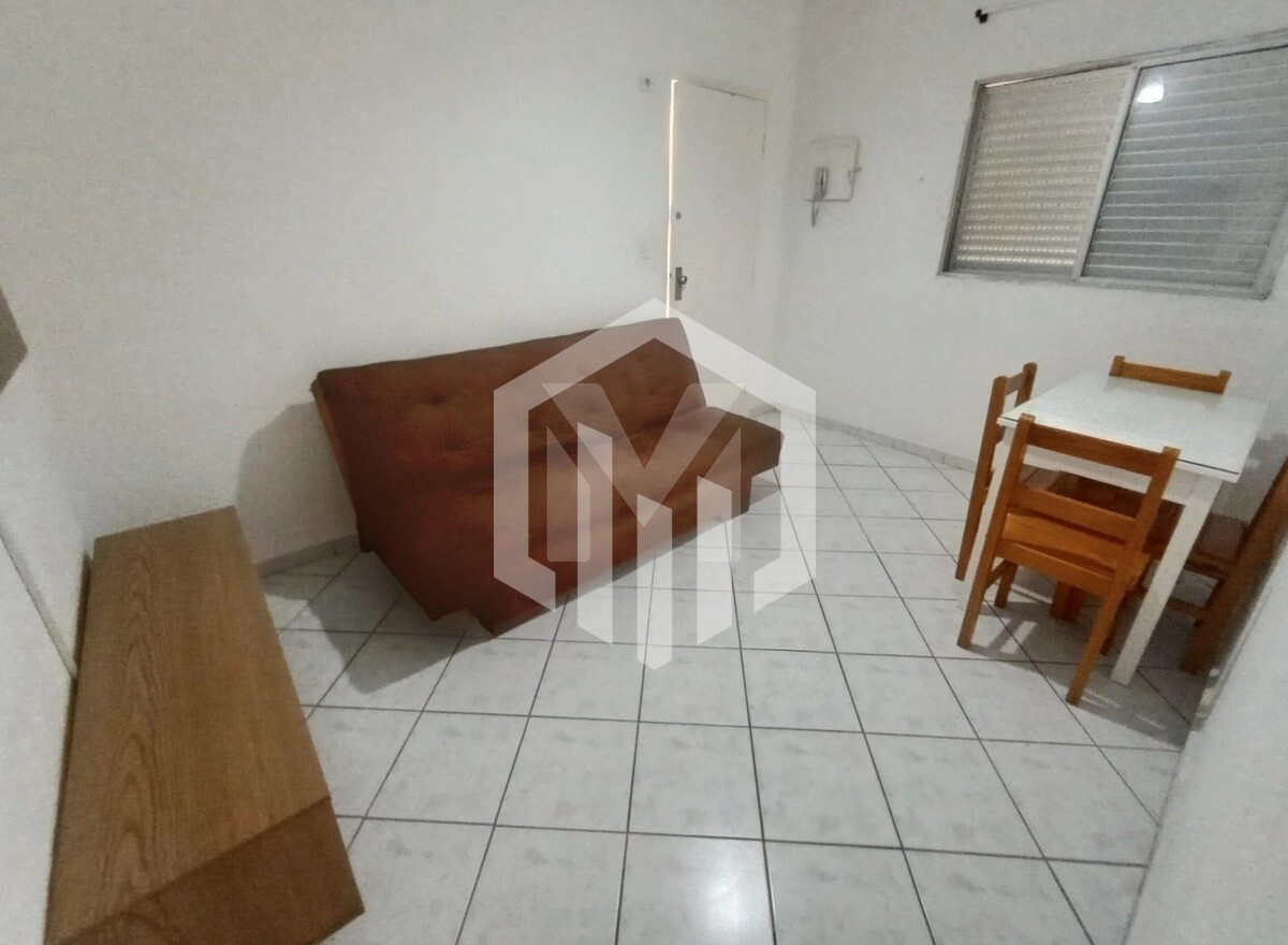 Apartamento de 1 dormitório com vaga no Caiçara, Praia Grande, por R$ 249 mil