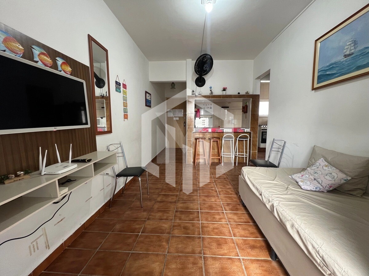 Apartamento de 1 dormitório a 50m do mar no Caiçara, Praia Grande