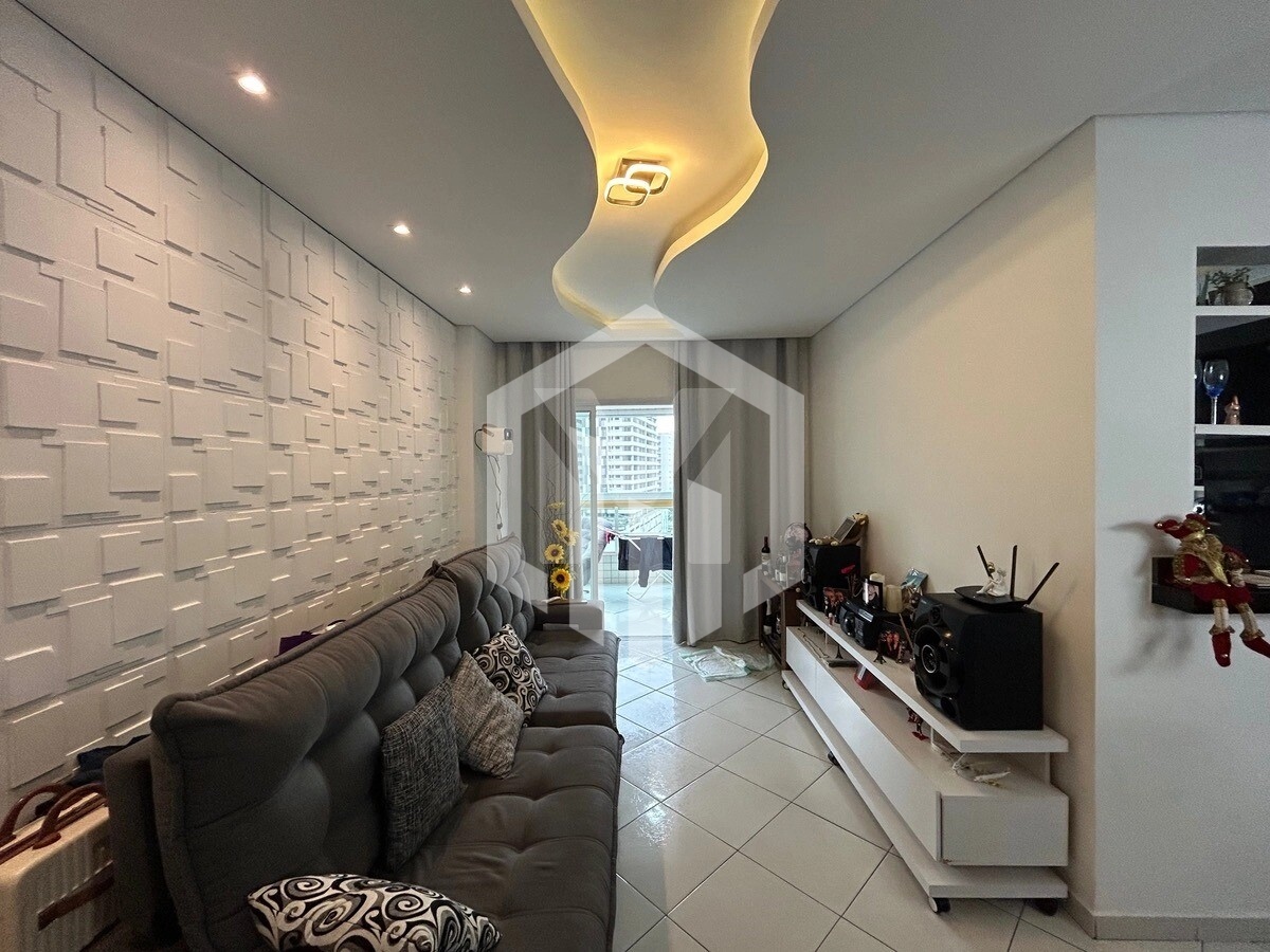 Apartamento de 75 m² com suíte, varanda frente mar e lazer completo na Aviação, Praia Grande