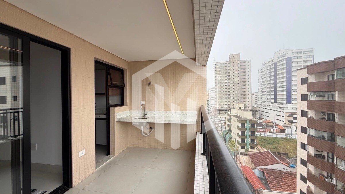Apartamento na Aviação em Praia Grande com 2 dormitórios, 1 suíte e lazer completo