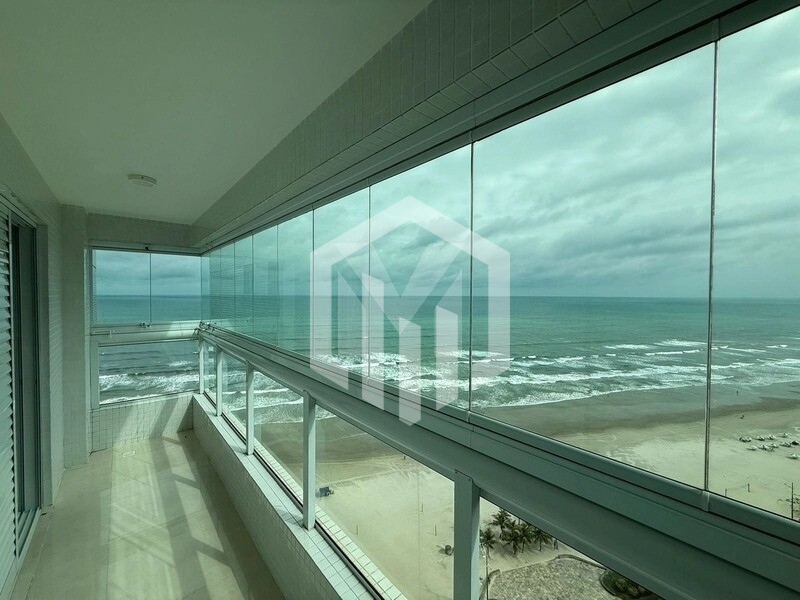 Apartamento 3 suítes frente mar em Praia Grande, mobiliado, lazer completo e 2 vagas
