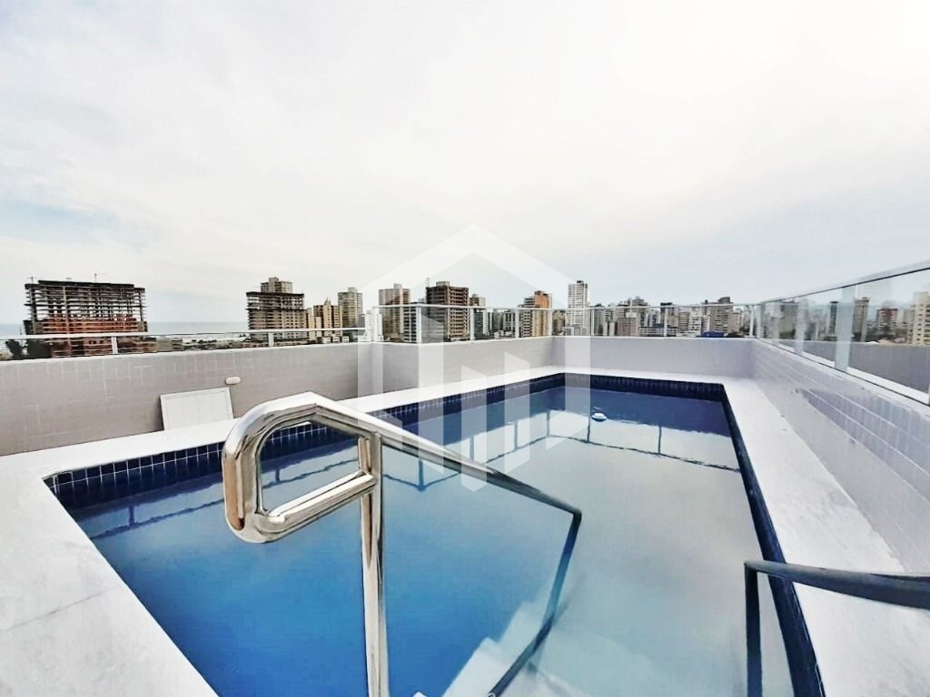 Apartamento novo com 2 dormitórios, suíte e varanda na Guilhermina, Praia Grande