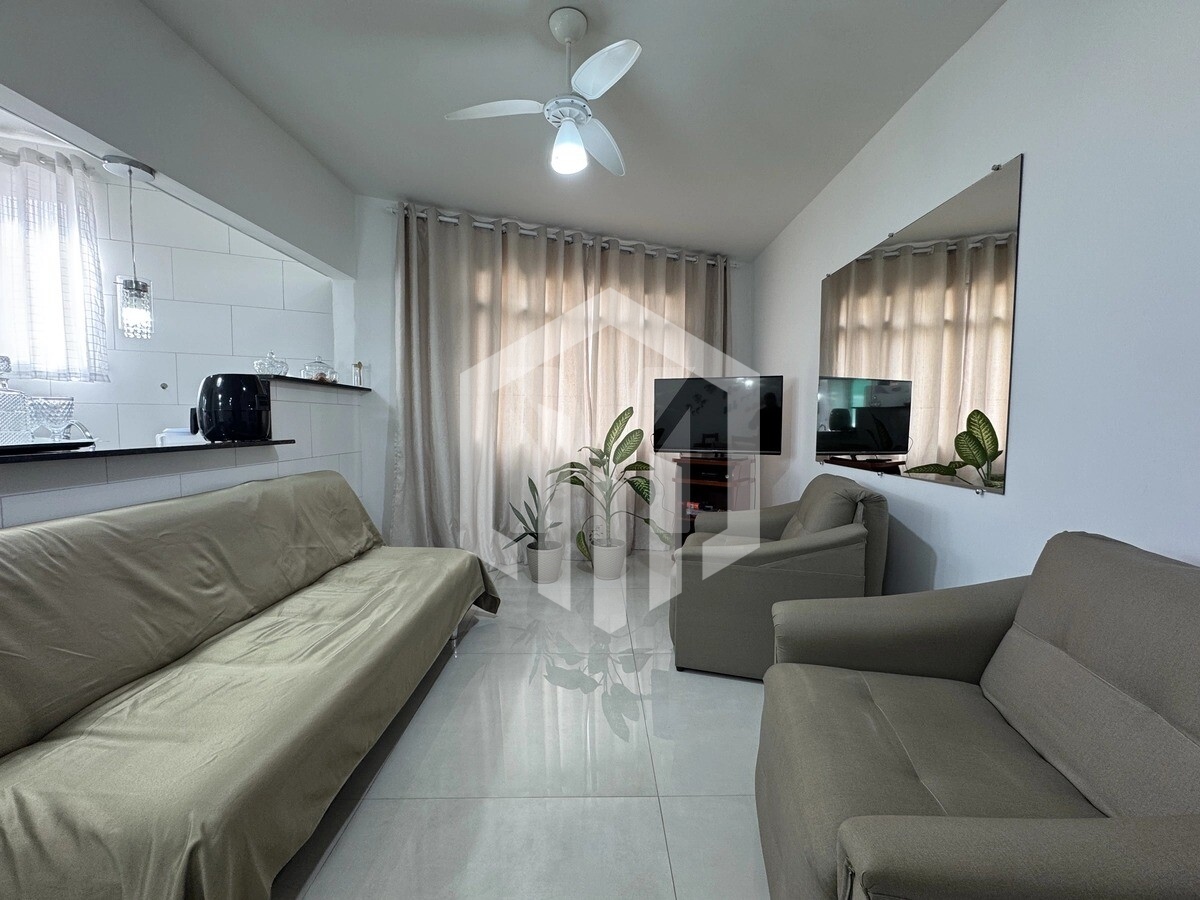 Apartamento mobiliado de 1 dormitório na Guilhermina, Praia Grande