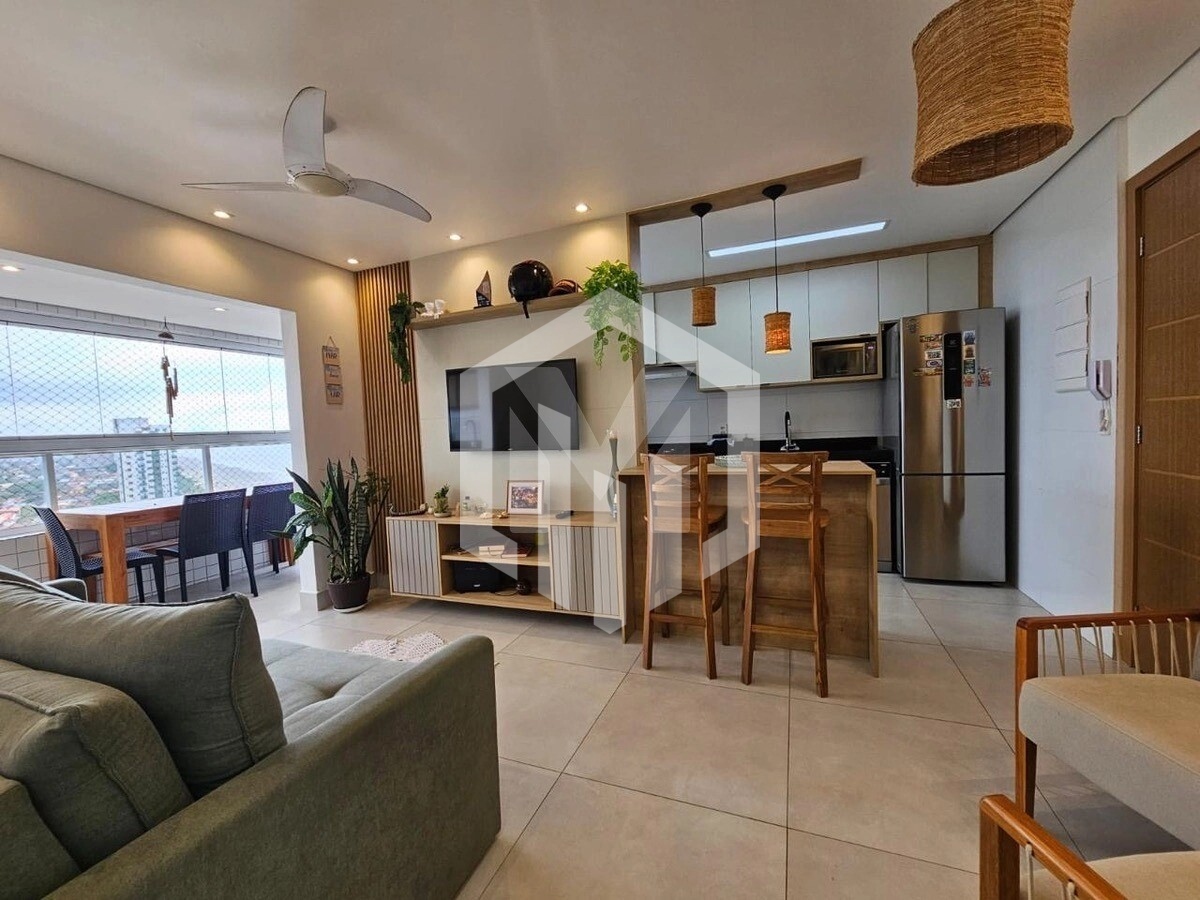 Apartamento com vista mar no Solemar, 2 quartos, mobiliado, lazer completo, aceita financiamento