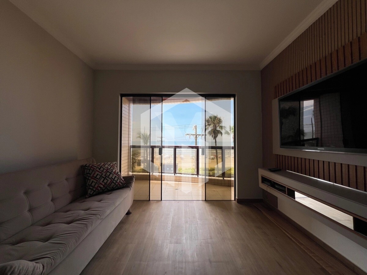 Apartamento com 2 dormitórios, 1 suíte, frente ao mar no Caiçara, Praia Grande