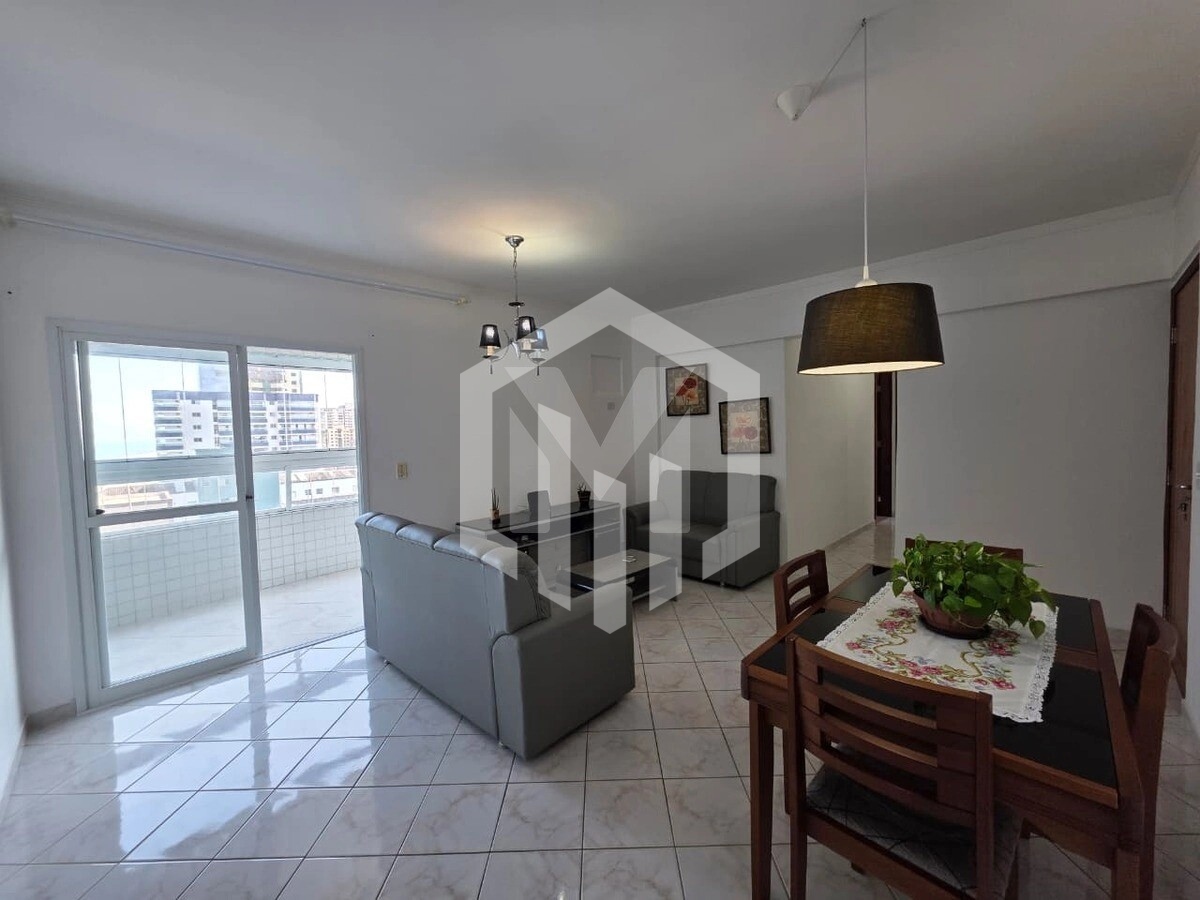 Apartamento frente mar na Guilhermina com 2 dormitórios, suíte e dependência