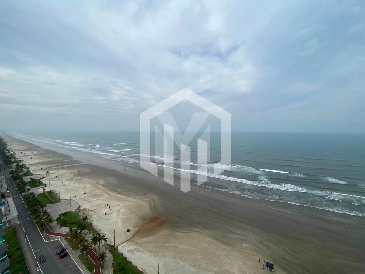 Apartamento frente ao mar com 3 suítes, 3 vagas e 140 m² em Caiçara, Praia Grande