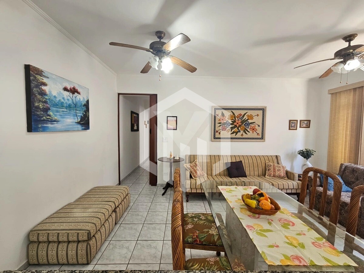 Apartamento frente mar com 69m² em Praia Grande, 2 dormitórios, vaga e lazer na cobertura
