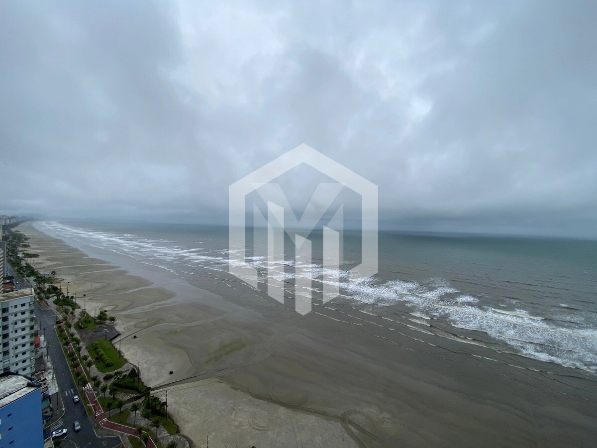Apartamento com 3 suítes, vista definitiva para o mar e 3 vagas em Caiçara, Praia Grande