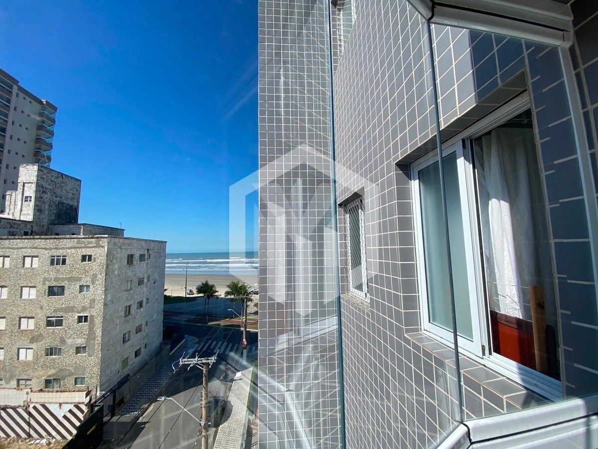 Apartamento com vista mar na Caiçara, Praia Grande, 2 dormitórios e vaga de garagem