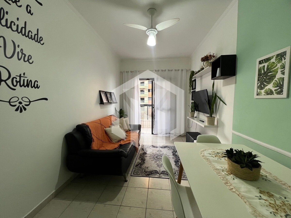 Apartamento de 1 dormitório com vista livre para o mar no Bairro Aviação, totalmente mobiliado e com