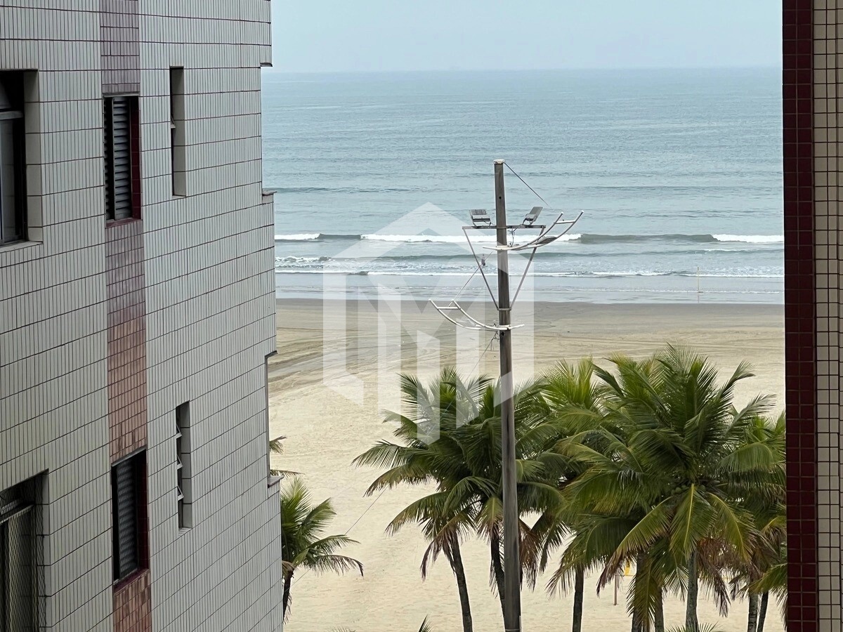 Kitnet dividida com vista definitiva para o mar e elevador no Guilhermina