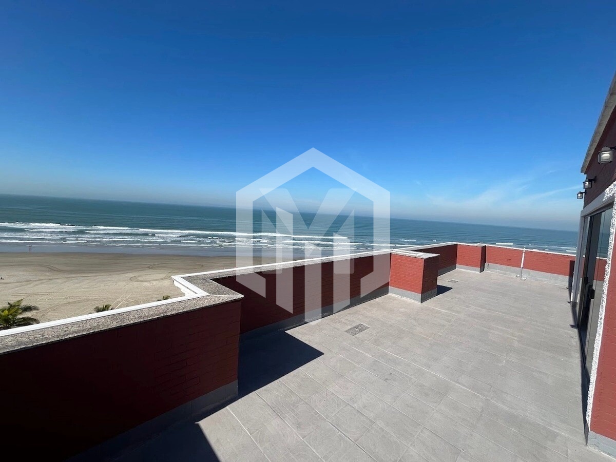 Cobertura de 300m² com vista panorâmica ao mar no Ocian, Praia Grande