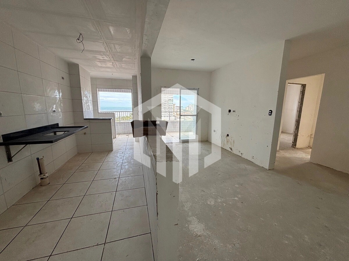 Apartamento de 2 dormitórios com suíte e vista livre no Caiçara, Praia Grande