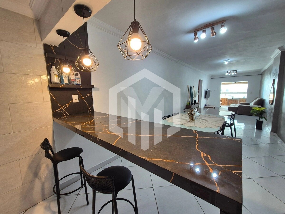 Apartamento de 3 dormitórios com suíte, sacada gourmet e 2 vagas no Canto do Forte, Praia Grande