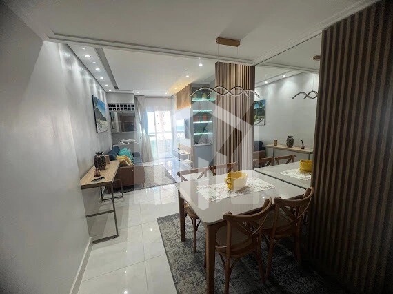 Apartamento mobiliado de 80m² com vista mar na Guilhermina, Praia Grande
