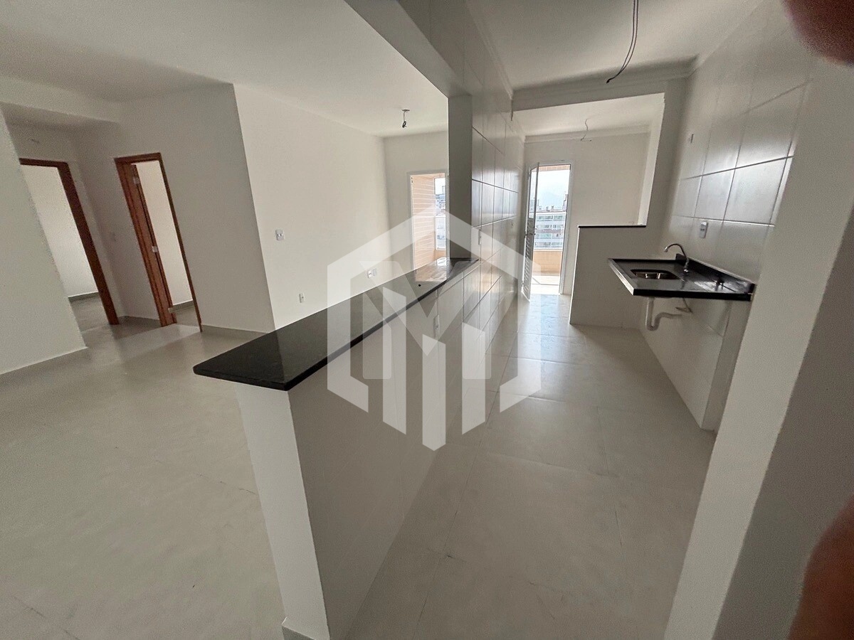 Apartamento com 2 quartos, suíte e sacada gourmet na Guilhermina, Praia Grande