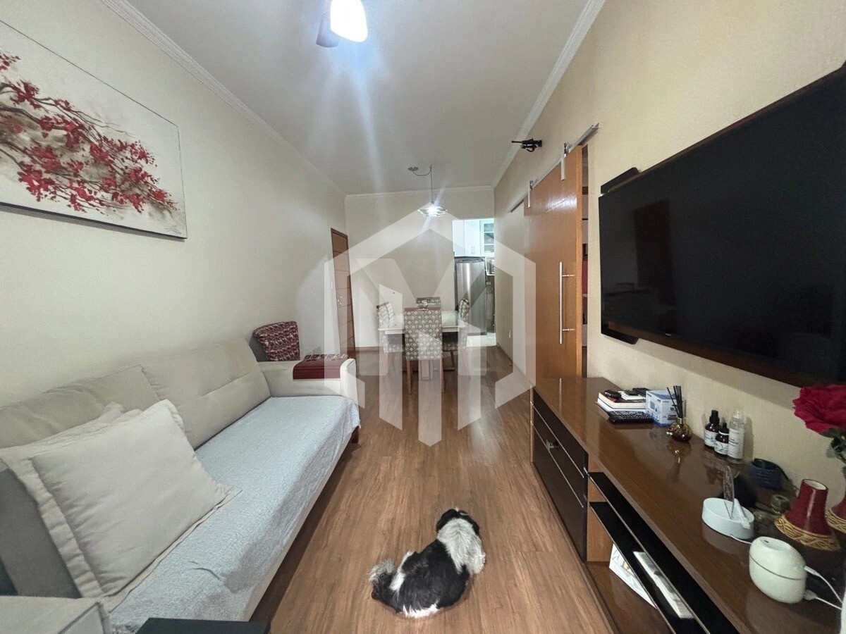 Apartamento com 2 dormitórios, suíte e sacada gourmet em Canto do Forte, Praia Grande