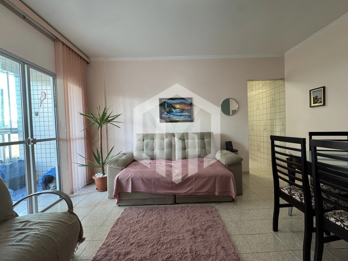 Apartamento 1 dormitório em Praia Grande, totalmente semimobiliado, próximo aos melhores comércios