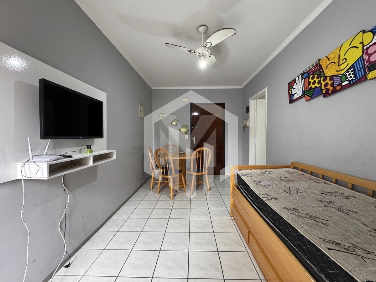 Apartamento de 1 dormitório com vaga demarcada no Caiçara, Praia Grande