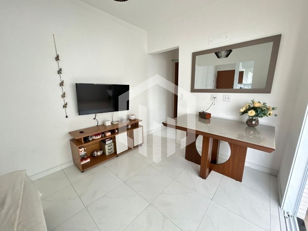 Apartamento com sacada gourmet e vaga de garagem na Guilhermina, Praia Grande