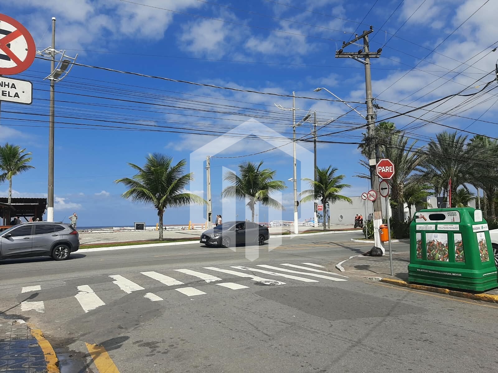 Apartamento de 1 dormitório com vista para o mar no Boqueirão, Praia Grande