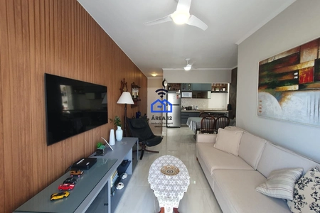 Apartamento com vista para o mar à venda no bairro Jardim Aruan em Caraguatatuba, SP - com 2 dormitórios, sendo 1 suíte, sacada e uma vaga de garagem